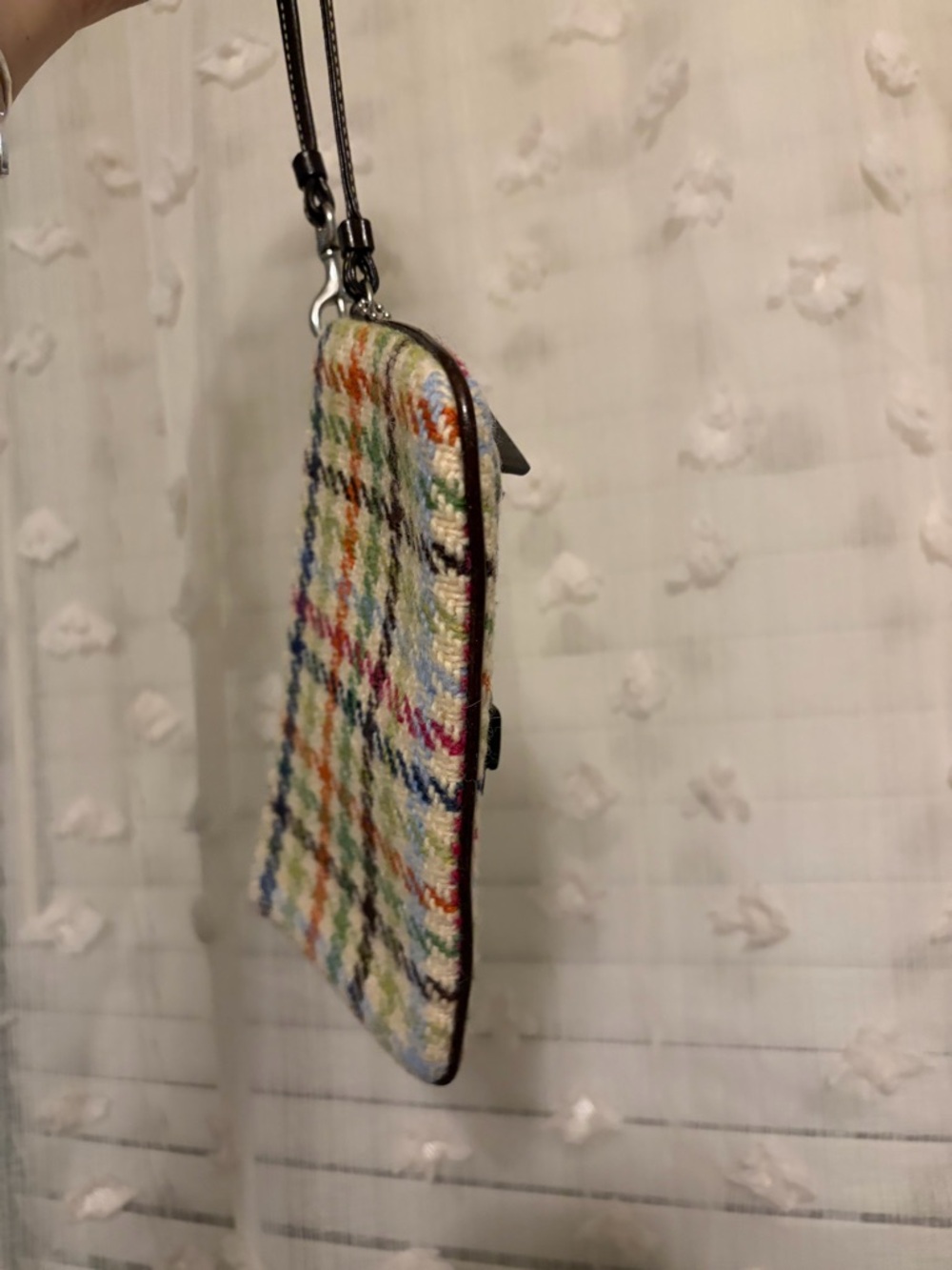 Coach Tattersall Houndstooth wristlet - Picture 3 of 5